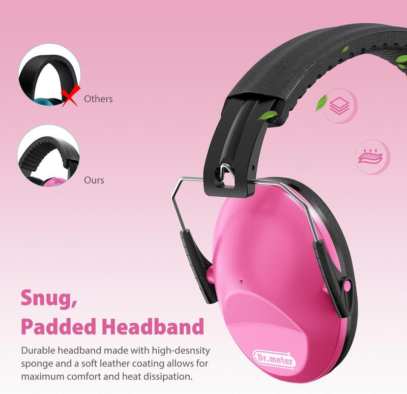 Dr.Meter Ear Muffs for Noise Reduction: SNR27.4 Noise Cancelling Headphones for Autism with Adjustable Headband - Kids Ear Protection for Monster Truck, Airplane, Fireworks, Concerts and Kids Autism - Image 4